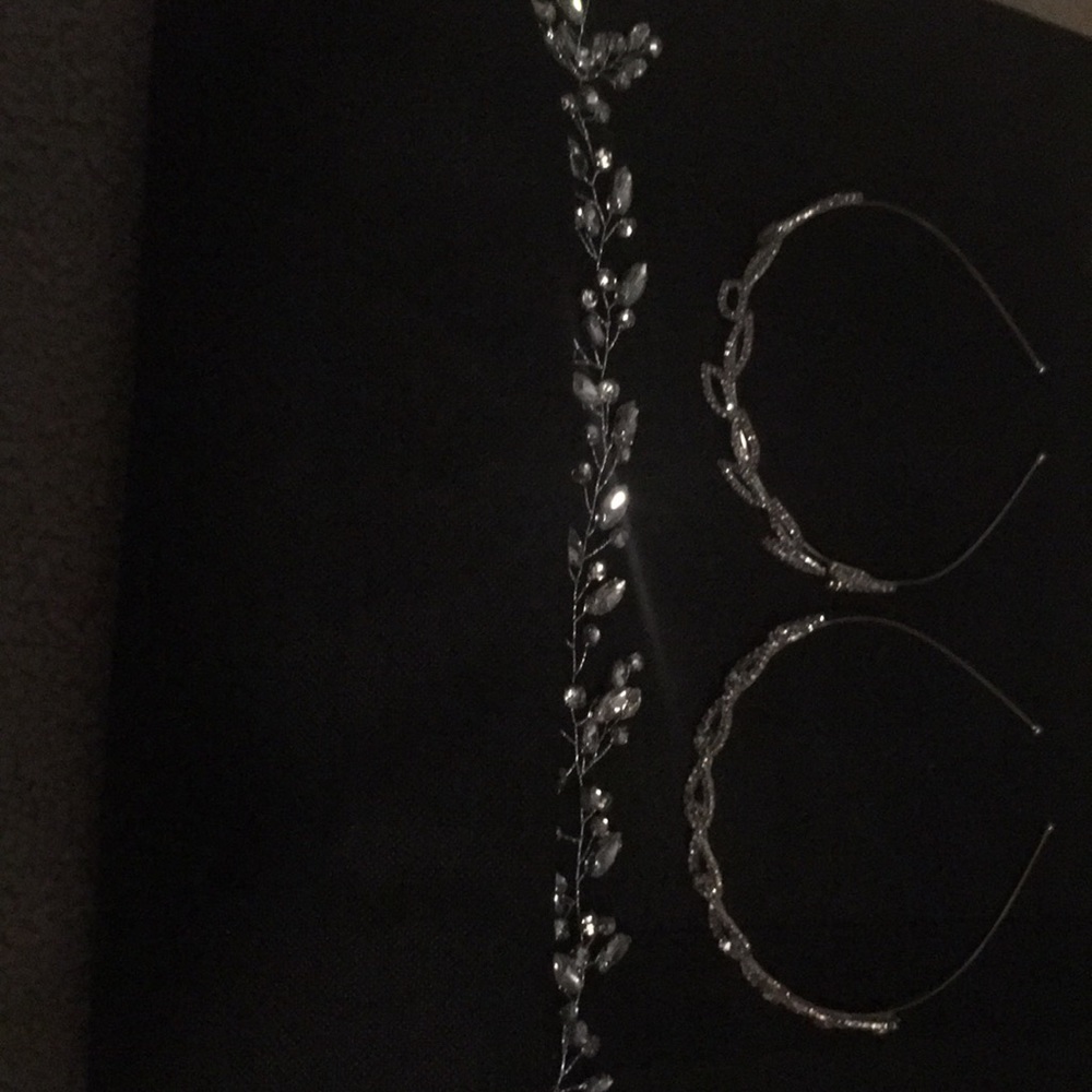 Rhinestone hair vine and two rhinestone hair bands